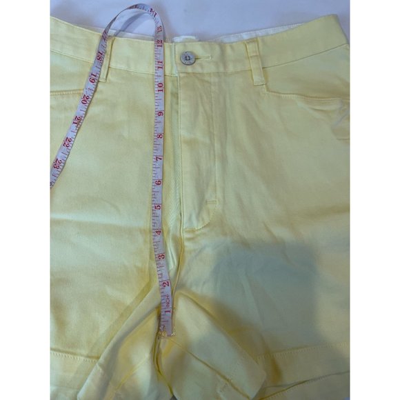 Lee Khakis Womens Shorts High Rise Chino Stretch Riders Outdoor Yellow Size 8 - Picture 5 of 8